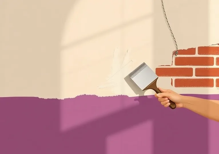 Application d'un enduit décoratif à la lisseuse sur un mur